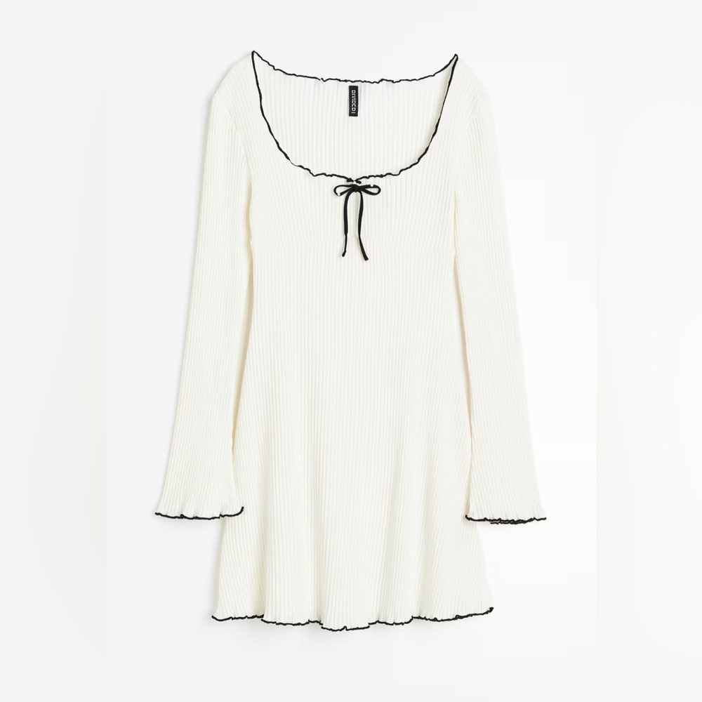 NWT Ribbed Dress with Black Trim